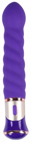 Фиолетовый спиралевидный вибратор - 21 см. фото 1 — pink-kiss