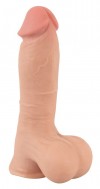 Телесный фаллоимитатор с подвижной кожей - 19,9 см. фото 1 — pink-kiss