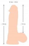 Телесный фаллоимитатор с подвижной кожей - 19,9 см. фото 6 — pink-kiss