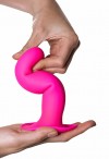 Ярко-розовый фаллоимитатор двойной плотности Hitsens 4 - 17,5 см. фото 3 — pink-kiss