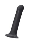 Черный фаллос на присоске Silicone Bendable Dildo L - 19 см. фото 2 — pink-kiss