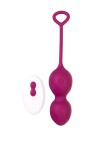 Бордовые вагинальные шарики Moussy с вибрацией и пультом ДУ фото 1 — pink-kiss