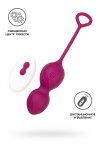 Бордовые вагинальные шарики Moussy с вибрацией и пультом ДУ фото 2 — pink-kiss