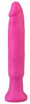Ярко-розовый анальный стимулятор без мошонки - 14 см. фото 1 — pink-kiss