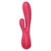 Красный вибратор-кролик Satisfyer Mono Flex с управлением через приложение - 20,4 см. фото 1 — pink-kiss