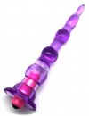 Фиолетовый анальный конус с вибропулькой - 17 см. фото 2 — pink-kiss