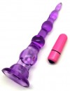 Фиолетовый анальный конус с вибропулькой - 17 см. фото 3 — pink-kiss