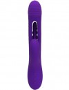 Фиолетовый ударный вибратор Anal G-Hit с анальной цепочкой - 24 см. фото 3 — pink-kiss