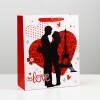 Подарочный пакет "Романтичная пара Love" - 32 х 26 см. фото 1 — pink-kiss