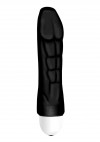 Чёрный вибратор Joystick The Body Comfort - 17 см. фото 1 — pink-kiss