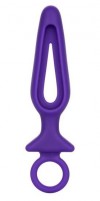 Фиолетовая силиконовая пробка с прорезью Silicone Groove Probe - 10,25 см. фото 1 — pink-kiss