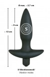 Анальная вибровтулка с 5 скоростями вибрации Vibrating Plug Small - 13 см. фото 5 — pink-kiss