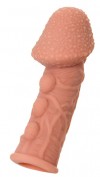 Насадка на фаллос с пузыриками, венками и ребристостью Extreme Sleeve 009 M-size - 14,7 см. фото 2 — pink-kiss