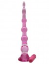Розовый анальный конус с вибропулькой - 22 см. фото 1 — pink-kiss