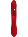 Красный ударный вибратор Anal G-Hit с анальной цепочкой - 24 см. фото 3 — pink-kiss