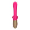 Розовый изогнутый вибратор-кролик - 21,2 см. фото 6 — pink-kiss