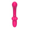 Розовый изогнутый вибратор-кролик - 21,2 см. фото 9 — pink-kiss