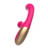 Розовый изогнутый вибратор-кролик - 21,2 см. фото 10 — pink-kiss