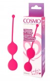 Розовые двойные вагинальные шарики Cosmo с хвостиком для извлечения фото 2 — pink-kiss