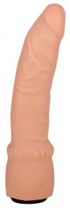 Телесная насадка в форме фаллоса для трусиков с плугом - 19,3 см. фото 1 — pink-kiss
