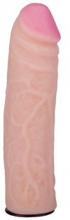 Черный пояс-трусики с насадкой "Гламур Эмма" - 15,5 см. фото 1 — pink-kiss