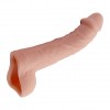 Телесная реалистичная насадка-удлинитель на пенис - 21 см. фото 3 — pink-kiss