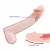 Телесная реалистичная насадка-удлинитель на пенис - 21 см. фото 4 — pink-kiss
