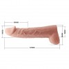 Телесная реалистичная насадка-удлинитель на пенис - 21 см. фото 5 — pink-kiss