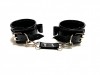 Черные наручники с бантиками из эко-кожи фото 2 — pink-kiss