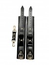 Черные наручники с бантиками из эко-кожи фото 3 — pink-kiss