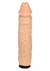 Телесная насадка-фаллос с пышными венами - 19,5 см. фото 3 — pink-kiss