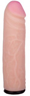 Черный пояс-трусики с насадкой "Гламур Dana" - 15,5 см. фото 1 — pink-kiss