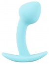 Голубая анальная втулка Mini Butt Plug - 7,1 см. фото 1 — pink-kiss