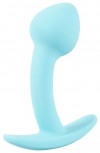 Голубая анальная втулка Mini Butt Plug - 7,1 см. фото 3 — pink-kiss