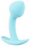 Голубая анальная втулка Mini Butt Plug - 7,1 см. фото 4 — pink-kiss