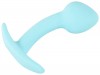 Голубая анальная втулка Mini Butt Plug - 7,1 см. фото 5 — pink-kiss