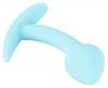 Голубая анальная втулка Mini Butt Plug - 7,1 см. фото 6 — pink-kiss