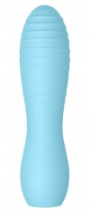 Голубой мини-вибратор Cuties - 10,8 см. фото 1 — pink-kiss