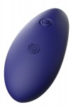 Синий конический стеклянный вибростимулятор с пультом ДУ и присоской - 10,2 см. фото 5 — pink-kiss
