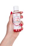 Массажное масло для поцелуев «Сладкая клубничка» с ароматом клубничного йогурта - 100 мл. фото 4 — pink-kiss