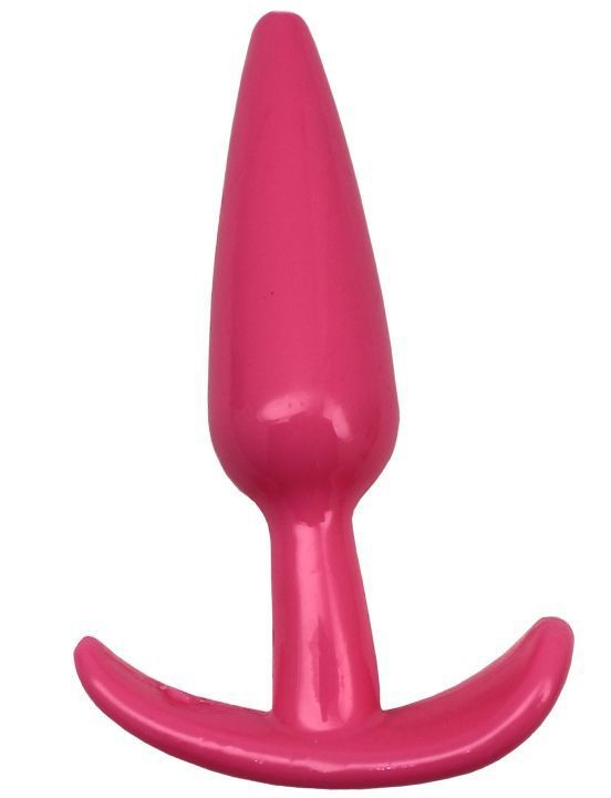 Розовая анальная пробка для ношения - 12 см. фото 1 — pink-kiss