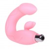 Розовый вибромассажер со стимуляцией клитора и точки G фото 1 — pink-kiss