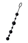 Черная анальная цепочка A-toys с шариками - 35,9 см. фото 2 — pink-kiss