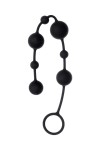 Черная анальная цепочка A-toys с шариками - 35,9 см. фото 6 — pink-kiss