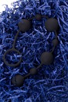 Черная анальная цепочка A-toys с шариками - 35,9 см. фото 11 — pink-kiss