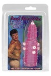 Розовая эластичная насадка на пенис с жемчужинами, точками и шипами Pearl Stimulator - 11,5 см. фото 1 — pink-kiss