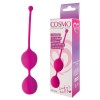 Ярко-розовые двойные вагинальные шарики Cosmo с хвостиком для извлечения фото 2 — pink-kiss
