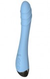 Голубой изогнутый вибратор Altas - 21 см. фото 1 — pink-kiss