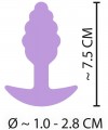 Фиолетовая анальная втулка Mini Butt Plug - 7,5 см. фото 8 — pink-kiss