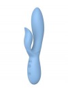 Голубой вибратор-кролик из силикона Isida - 21 см. фото 1 — pink-kiss